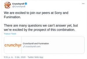 Sony compra Crunchyroll y se volverá parte de Funimation TierraGamer