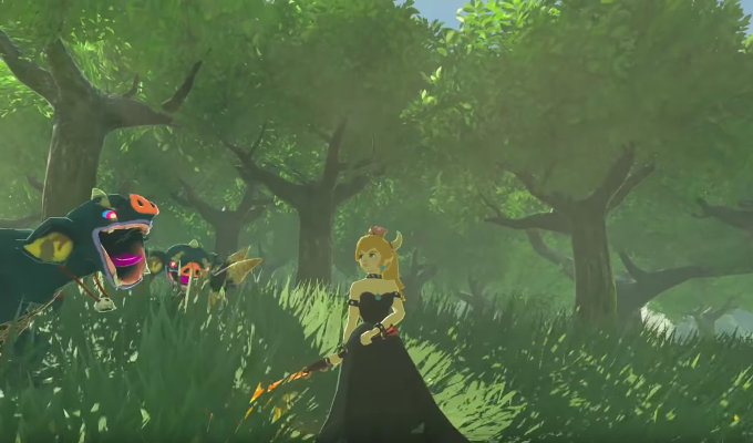 Bowsette salta a The Legend of Zelda: Breath of the Wild