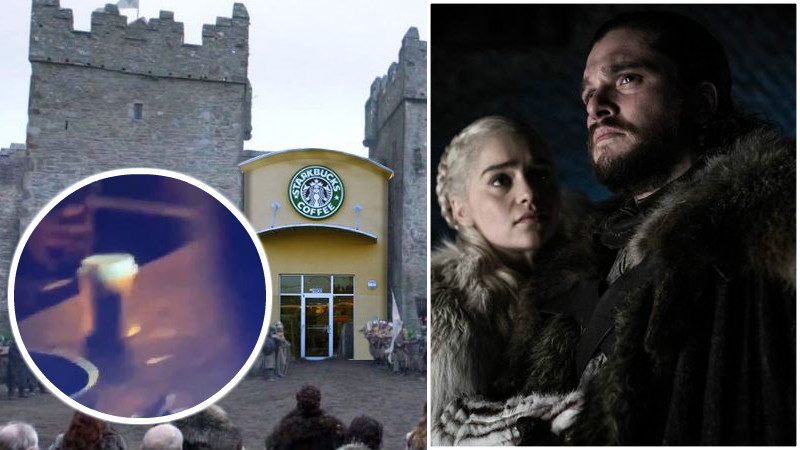 Se les escapó un vaso de Starbucks en Game of Thrones