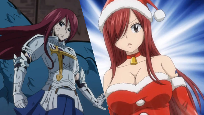 Erza Scarlet de Fairy Tail se torna navideña con su cosplay