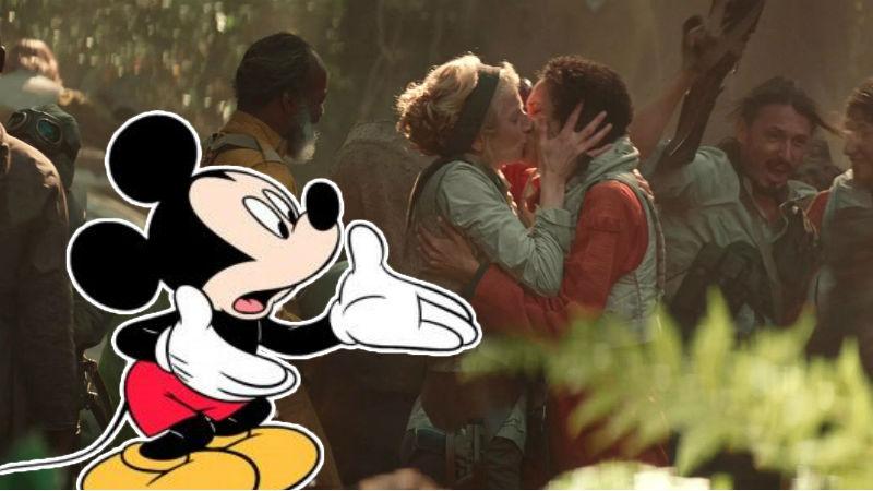 Mickey con beso en Star Wars