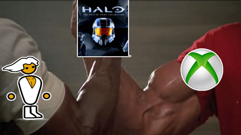 Halo Crossplay con meme de Arnold