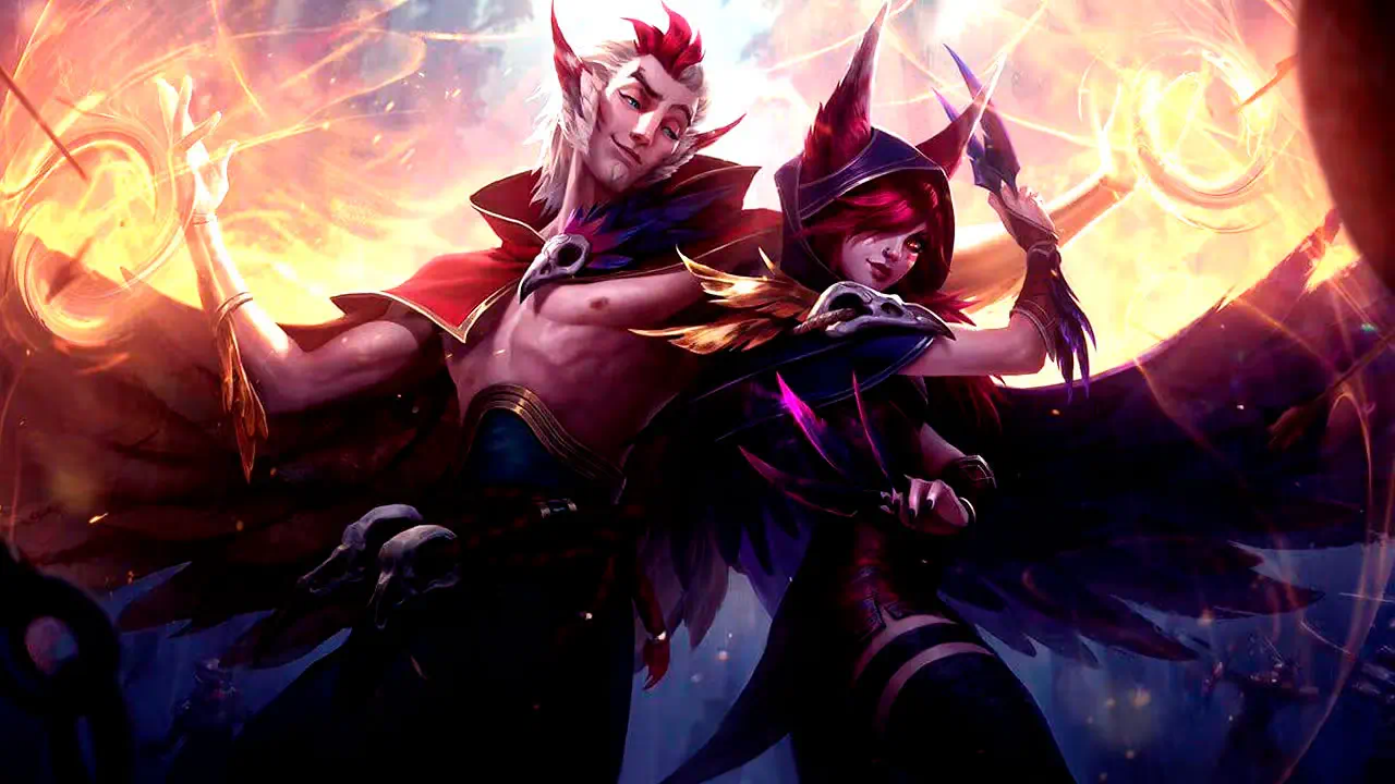 league of legends, cosplay, xayah, rakan, , shirogane sama