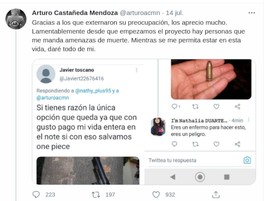 One piece of Spanish copywriting director still gets threats