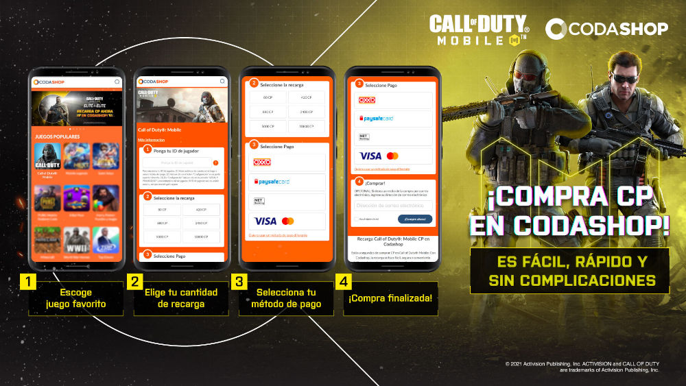 Gracias a Codashop podrás comprar CP para Call of Duty: Mobile