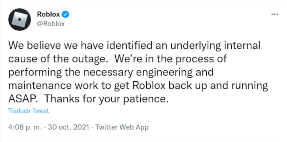 No fue hackeado: Roblox lleva días inactivo, pero promete volver
