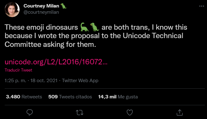 Creadora de los emojis de dinosaurio confirma que son trans y así humilla a  transfóbicos