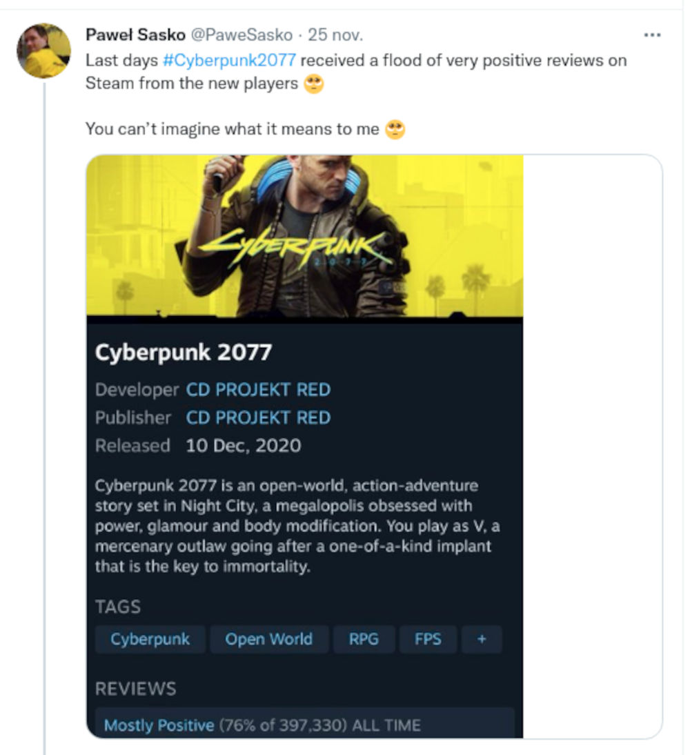 Un año después, Cyberpunk 2077 por fin comienza a triunfar
