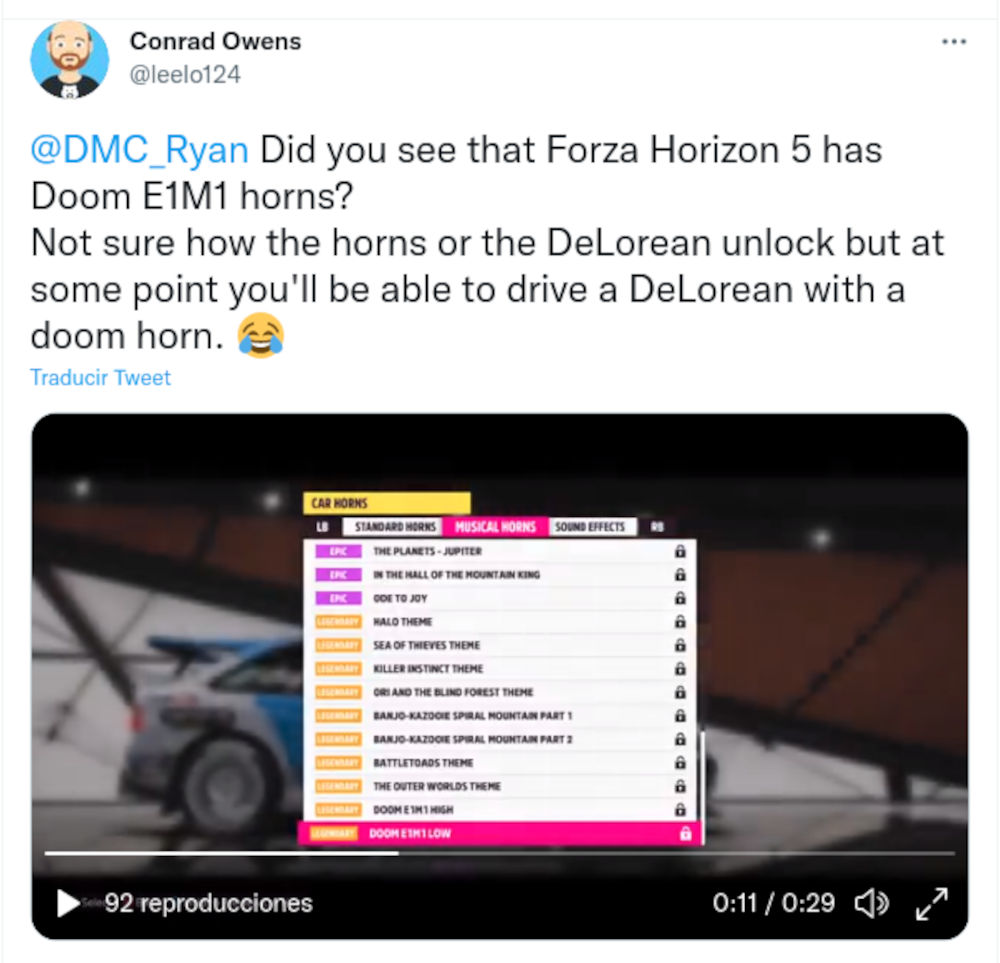 Forza Horizon 5 tiene sonidos de Banjo-Kazooie, Doom y más juegos