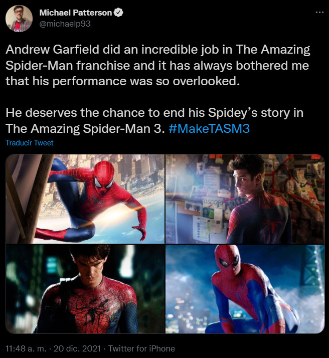 the amazing spider man 3 petition andrew garfield