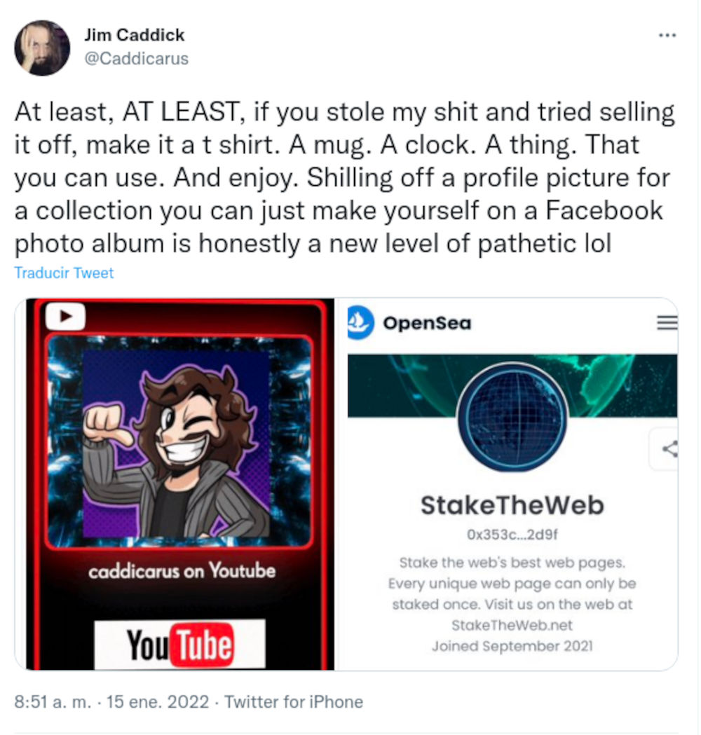 They steal images of gaming youtubers to turn them into NFT