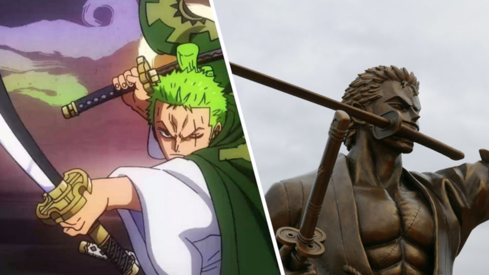 Un merecido homenaje al creador de One Piece se completó con una estatua de Zoro