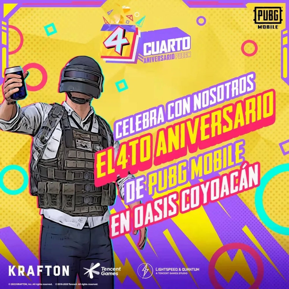 PUBG Mobile te invita a celebrar su aniversario en Oasis Coyoacán