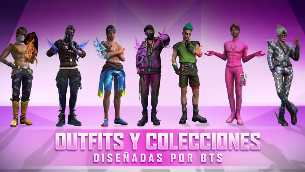 free fire x bts show collab marzo 2022