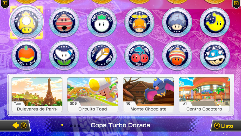 Mario Kart 8 Deluxe Copa Turbo Dorada