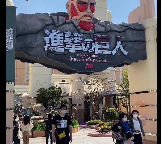 Shingeki no Kyojin: Así lucen sus atracciones en Universal Studios Japan