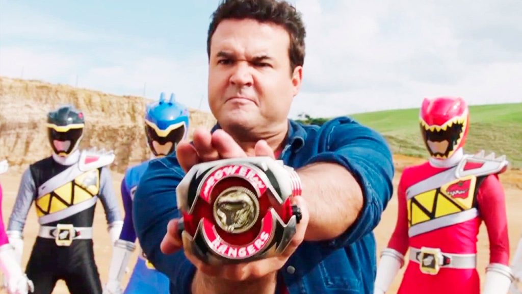 Jason en su regreso como el Ranger Rojo en un especial de los Power Rangers
