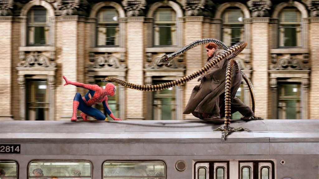 Una escena muy icónica de Spider-Man 2