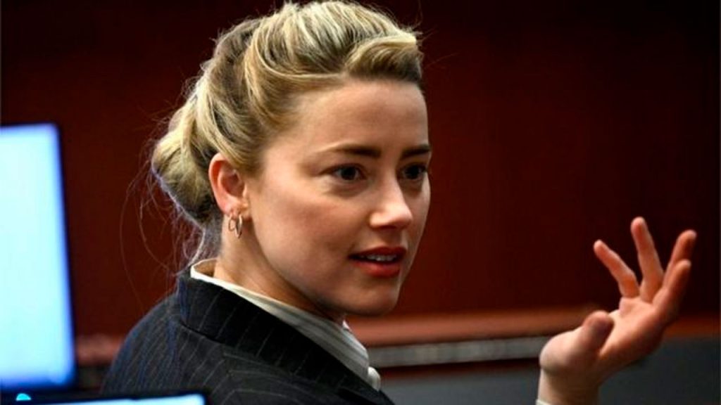 Amber Heard durante el juicio.