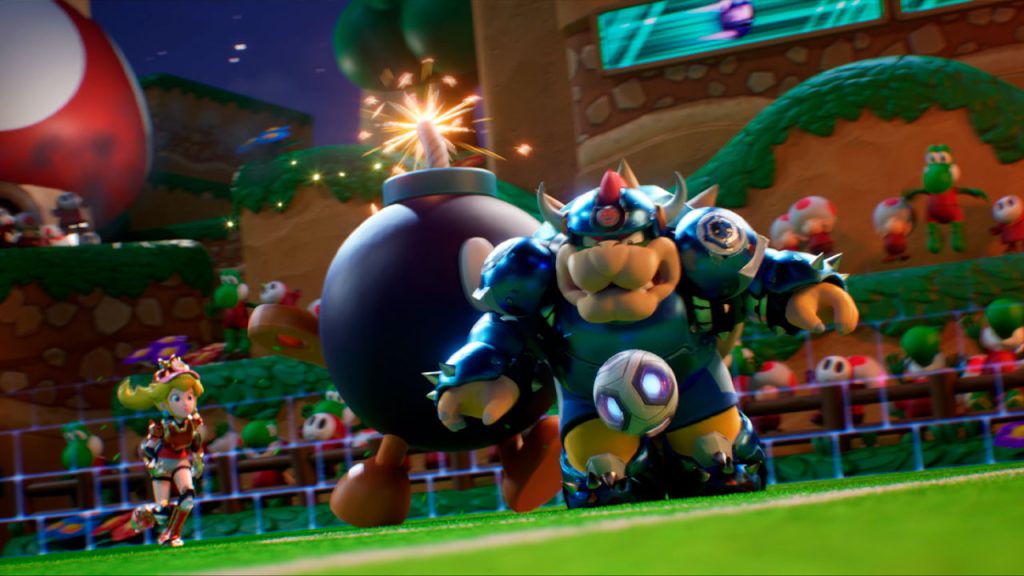 Mario Strikers: Battle League viene con un Bowser lleno de bombas