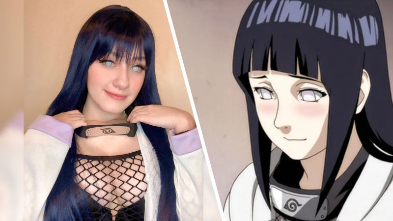 Naruto: Hinata muestra su tierna mirada este dulce cosplay