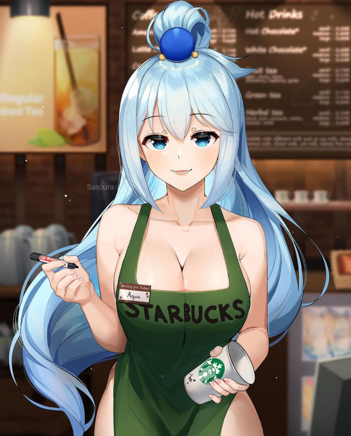 KonoSuba: Aqua inicia trabajo de barista en este divertido cosplay 