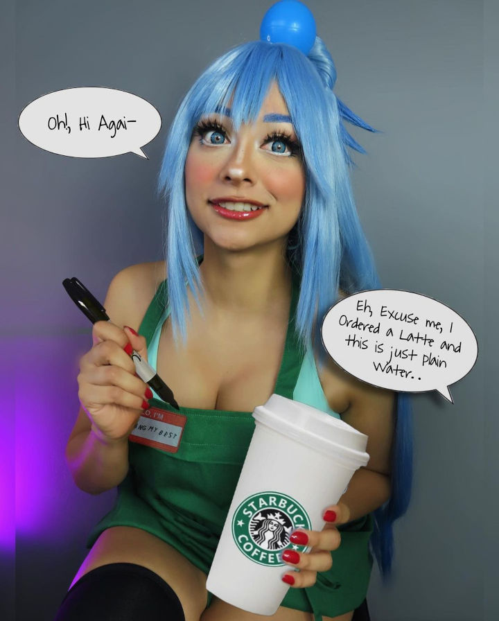 KonoSuba: Aqua inicia trabajo de barista en este divertido cosplay 