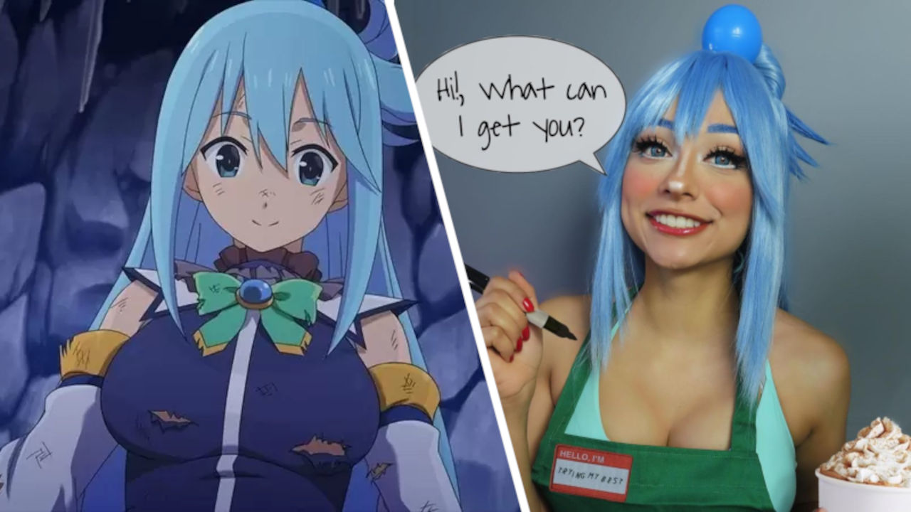 KonoSuba: Aqua inicia trabajo de barista en este divertido cosplay