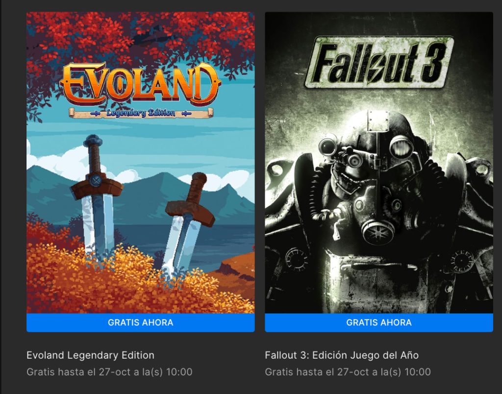 Fallout 3 y Evoland son los juegos gratis de esta semana en Epic Games Store