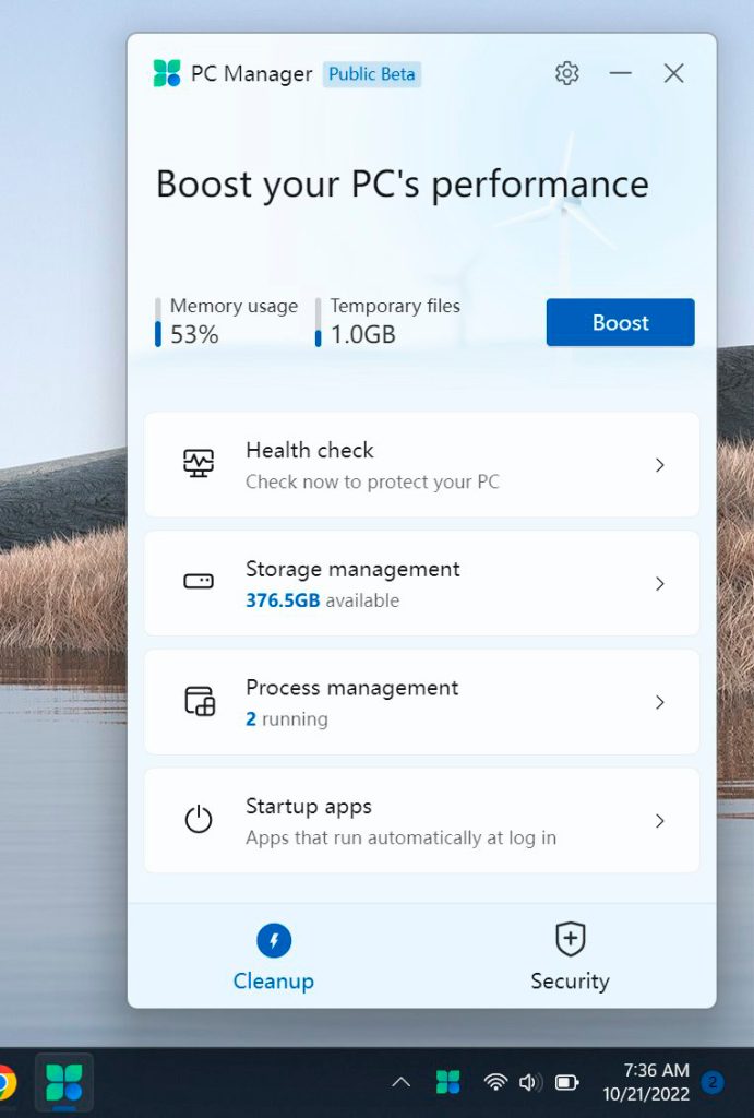 Un vistazo a Microsoft PC Manager