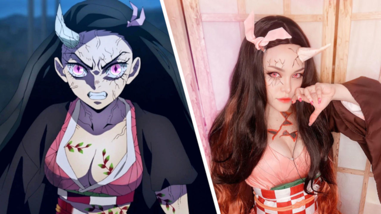 Demon Slayer: Nezuko vuelve a su formar berserk con este cosplay