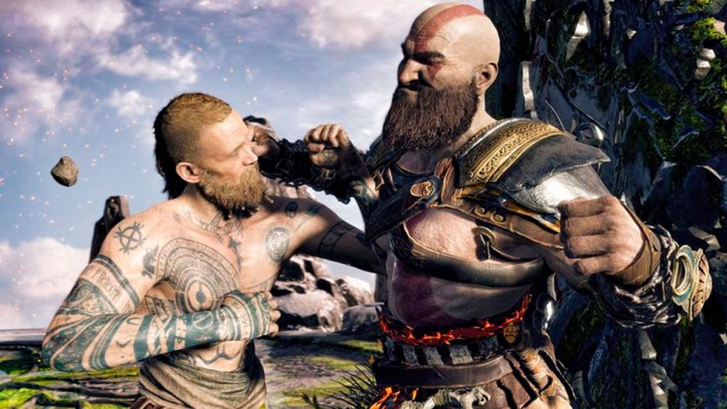 Baldur ataca a Kratos