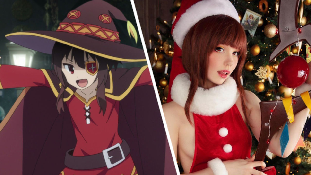 Megumin se pone navideña con este cosplay que impactará a Kazuma