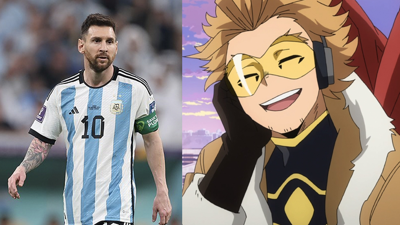 Parece que el grandioso Hawks, héroe de My Hero Academia, está inspirado en el jugador argentino Lionel Messi.