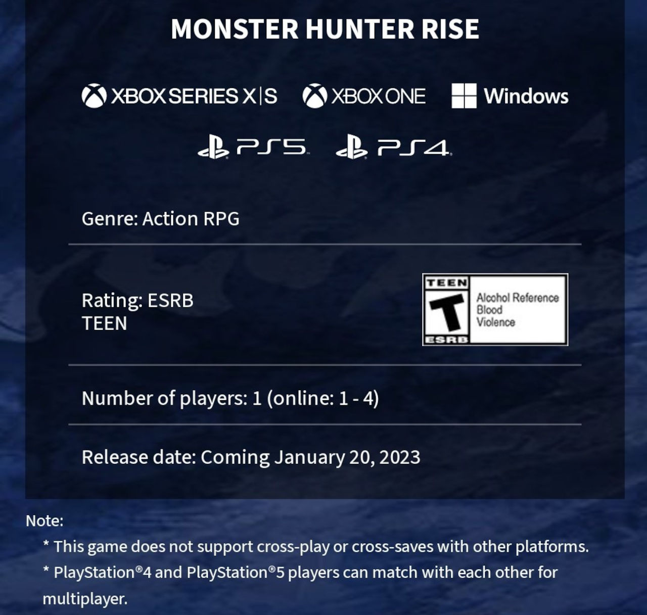 Monster Hunter Rise will not have crossplay between consoles
