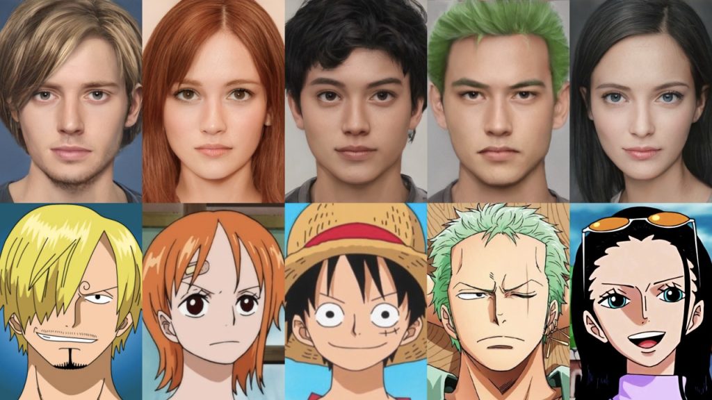 Los personajes de One Piece se vuelven de carne y hueso gracias a IA.