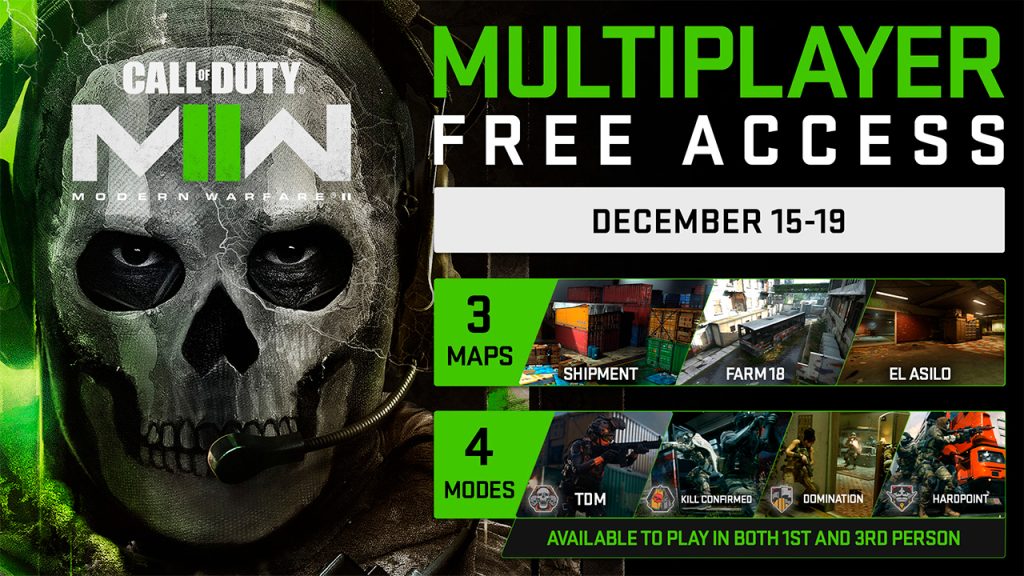 Call of Duty Modern Warfare II será gratis del 15 al 19 de diciembre