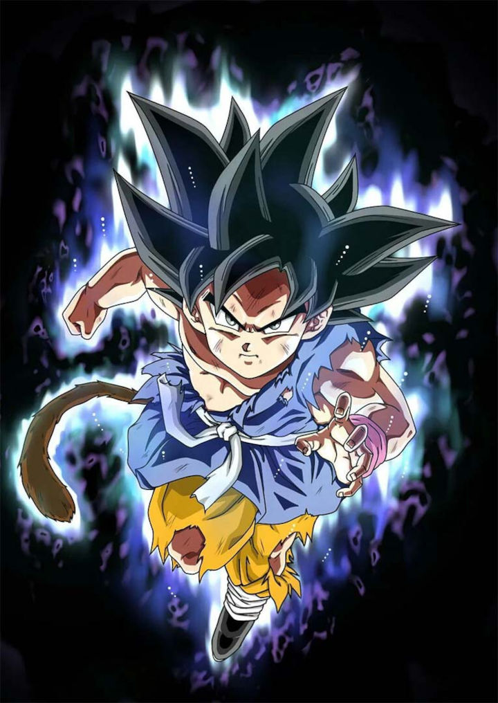  Dragon Ball GT: La versión pequeña de Goku alcanzó el Ultra Instinto en  esta ilustración