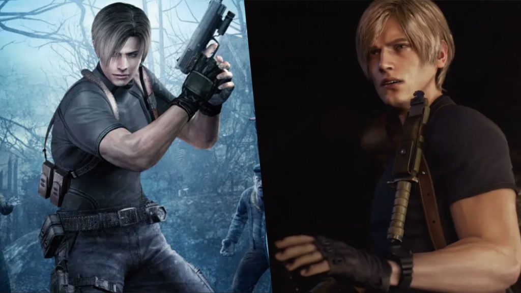 Leon se ve igual en ambas versiones de Resident Evil 4