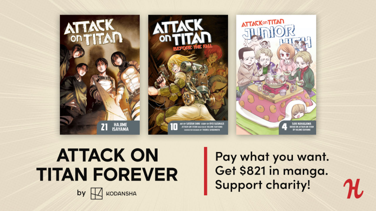 Take all Attack on Titan at a super cheap price and incidentally support a good cause