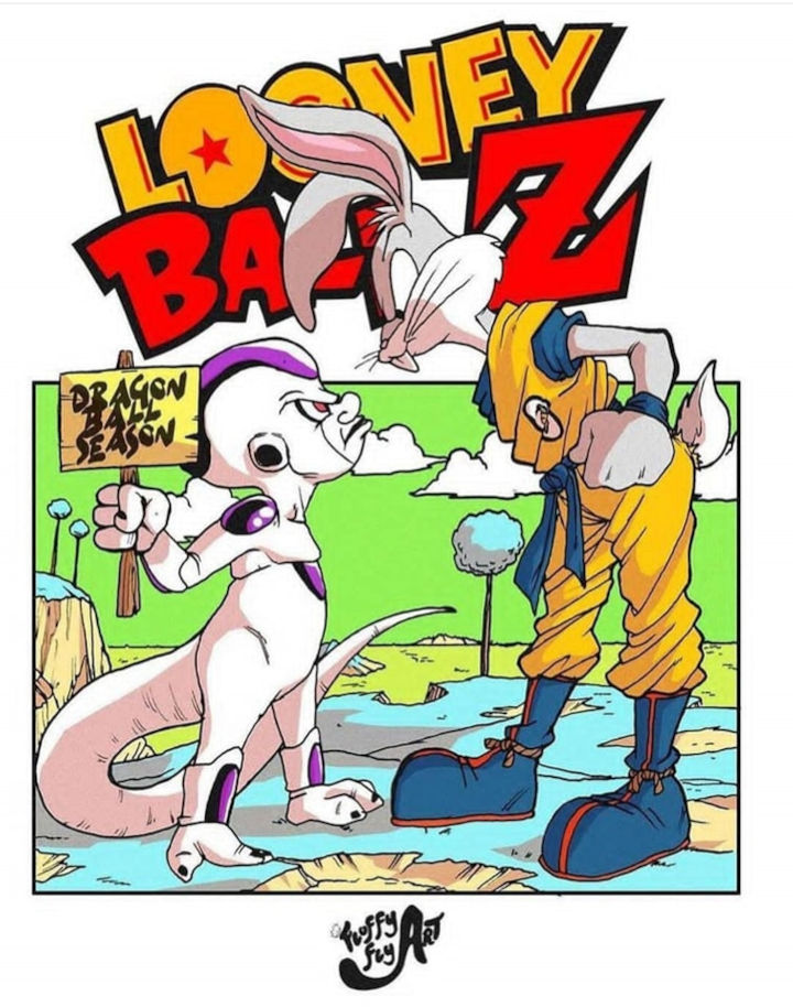 Dragon Ball Z and the Looney Tunes come together in a fan art that should be official