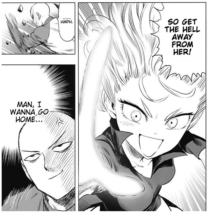 Saitama vs Tatsumaki en One-Punch Man