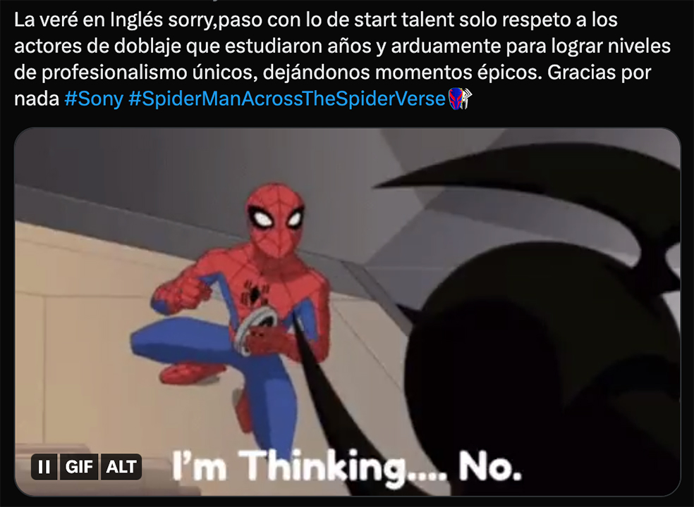 Reacciones al doblaje de Spider-Man