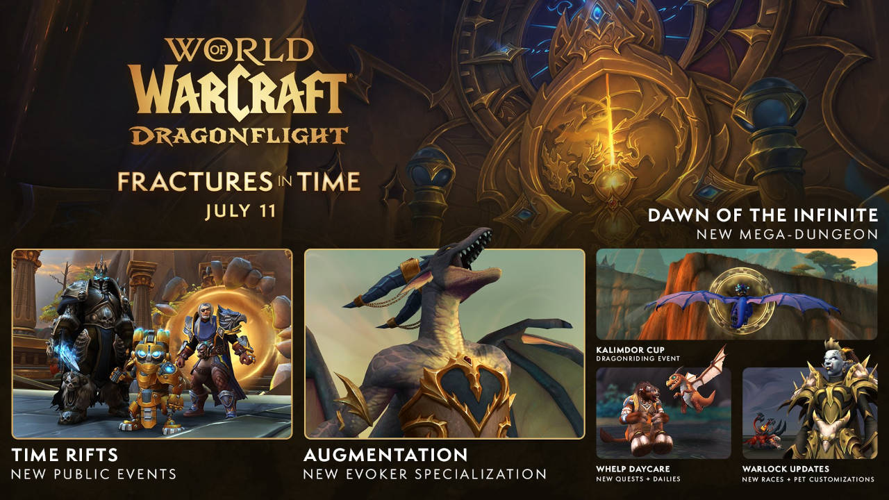 World of Warcraft Dragonflight revela fecha de lanzamiento de Fracturas Temporales