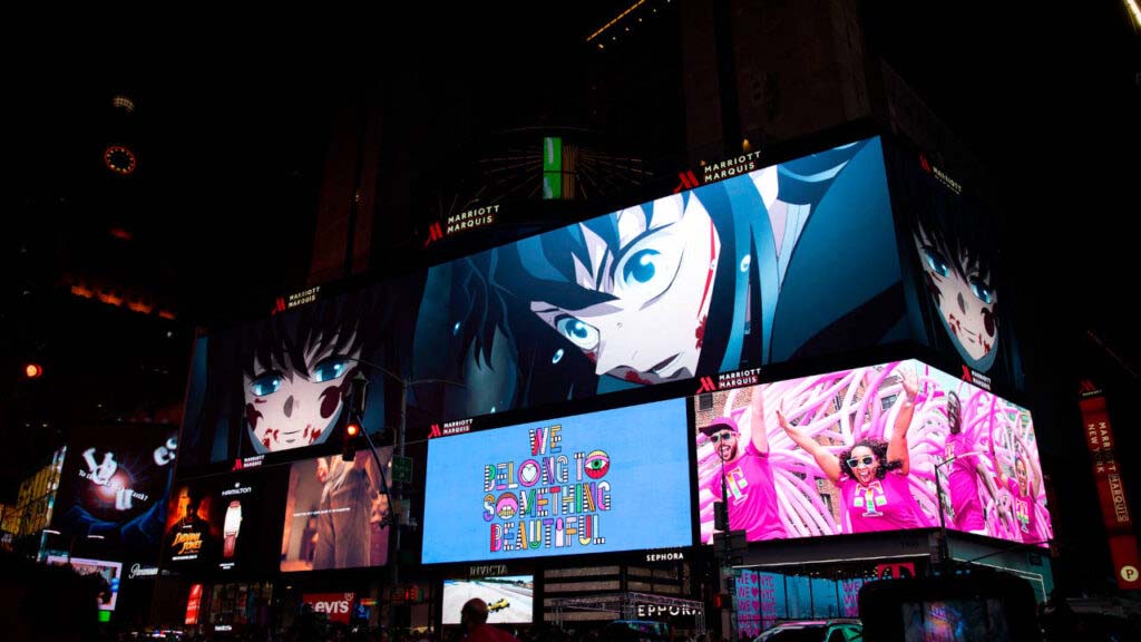 Demon Slayer: Kimetsu no Yaiba celebra final de tercera temporada apoderándose de Times Square