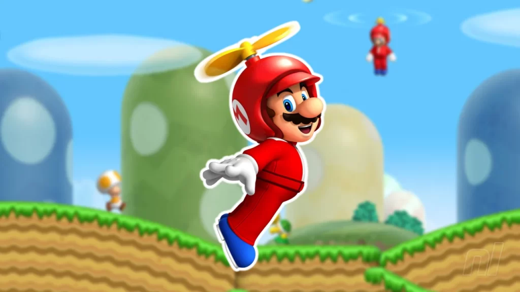 Mario con su gorro de helicóptero