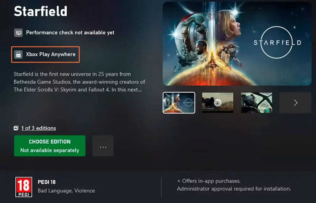 Starfield tendrá Xbox Play Anywhere