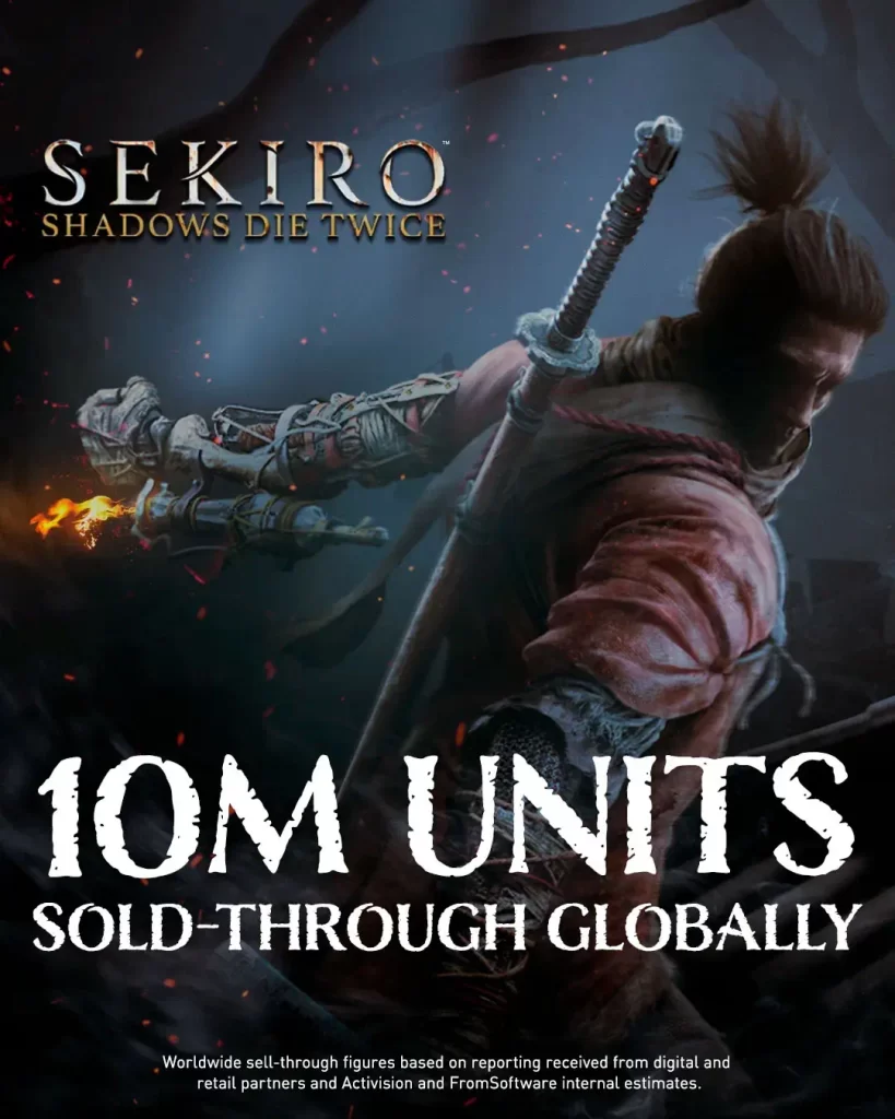 Sekiro celebra 10 millones de copias vendidas