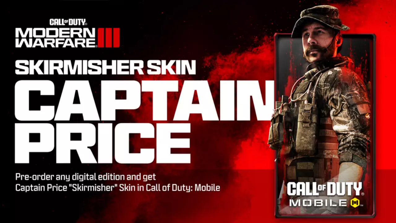 Reserva Call of Duty: Modern Warfare III y llévate un skin de Captain Price para CoD: Mobile