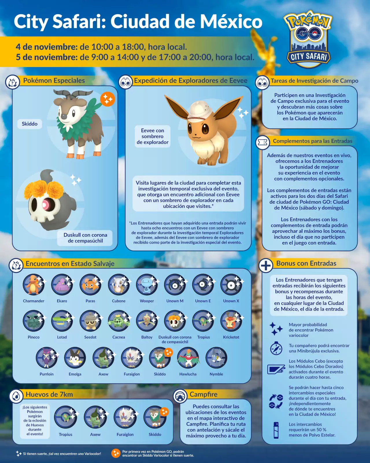 Pokémon GO: Día de comunidad, safari y todo lo que llega en noviembre